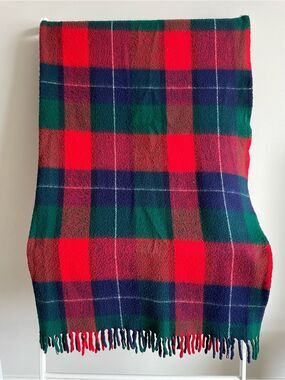 Vintage 80s Faribo Faribault Woolen Mill Co Christmas Throw Blanket Holiday 58”